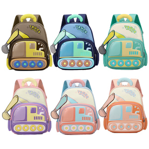 Nuovo stile per bambini impermeabile <span class=keywords><strong>zaino</strong></span> escavatore leggero cartone animato scuola materna borsa camion auto per ragazzi - Product Image 2