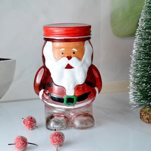 Wholesale Santa Claus Christmas <strong>Tree</strong> Transparent Sealed Glass <strong>Jars</strong> Large Capacity Storage <strong>Jars</strong> Moisture Proof Beverage Bottles - Product Image 4