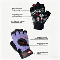 Gants de fitness respirants mi-doigts pour hommes et femmes, antidérapants, pour la musculation, l'entraînement en salle de sport et les tractions
