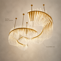 Lámparas de Techo de Lujo para Vestíbulo Grande, Recepción, Departamento de Ventas, Diseño Creativo, Candelabros para Hotel, Salón de Banquetes