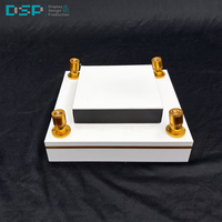 Base d'affichage rotative en acrylique avec projecteur LED de l'usine DSP Vietnam pour poupées, figurines, médailles, trophées, présentation d'exposition