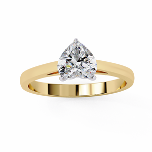Bague de fiançailles pour femme en or massif 18 carats avec diamant de laboratoire taille brillant, certifiée IGI, plaqué rhodium, luxe, couleur D, VBR - Product Image 2