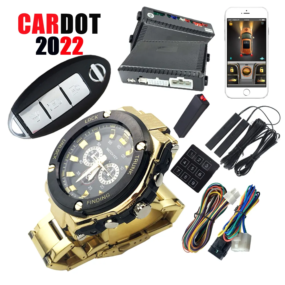 Kol drop shipping cardot relógio inteligente, controle do motor, sistema de ignição, relógio inteligente, desbloqueio automático, alarme do carro