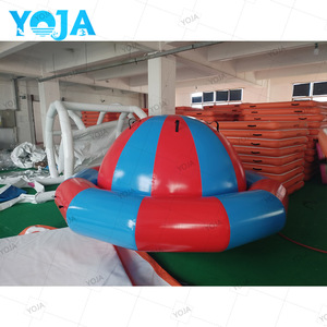 YOJA Dôme Gonflable Rocker Bouncer 8,2 pieds de diamètre, Flotteur UFO d'été en PVC de 0,7 mm d'épaisseur, Certifié CE, <span class=keywords><strong>Jeu</strong></span> aquatique Spinner/Saturn - Product Image 5