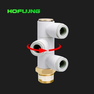 Conexiones Universales KQ2VT/KQ2VD para Derivar un Rosca Hembra en Ángulo Recto, Piezas Individuales con Rotación de 360 Grados ° - Product Image 1