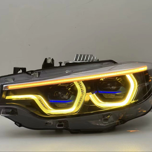 Phares LED de style Ikon jaunes et blancs YLC pour <span class=keywords><strong>BMX</strong></span> F32 F33 F36 F80 F82 M3 M4 Lci, feux avant, feux de brouillard, clignotants - Product Image 1