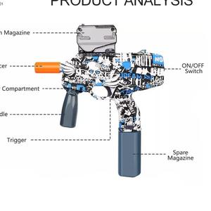 Pistolet jouet <span class=keywords><strong>MP9</strong></span> électrique à billes de gel pour tir extérieur, style graffiti, pour <span class=keywords><strong>airsoft</strong></span> - Product Image 5