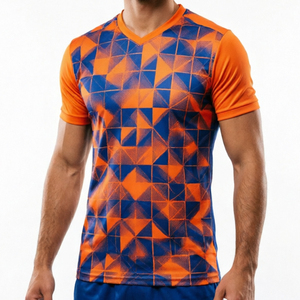 Tenue de football respirante pour homme Congo en Spandex/Polyester, manches courtes, imprimé par transfert thermique, tissu 160g, OEMLi Dong - Product Image 3