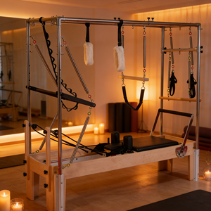 เครื่องรีฟอร์มเมอร์พิลาทิสคลาสสิค รุ่นเมเปิล พร้อมดีไซน์การฝึกแบบสามในหนึ่งเดียว สำหรับใช้ในสตูดิโอ บ้าน และเชิงพาณิชย์ - Product Image 2