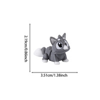 Jouet promotionnel : Animaux imprimés en 3D, Petits animaux à grands yeux imprimés en 3D, Jouets multi-articulés, Ornements multicolores