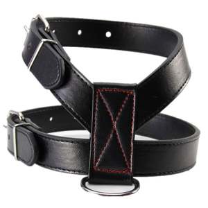 Correa de Pecho Negra para Perros con Cuerda de Sujeción, Accesorio Antipérdida para Pasear Perros, Collar para Mascotas con Diseño de la Letra K, Talla Mediana - Product Image 5