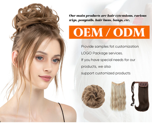 Extensiones de cola de caballo onduladas largas, Clip de garra en cordón sintético, pieza de pelo de coleta falsa para mujer - Product Image 6