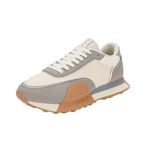 Sneakers da Passeggio Traspiranti LANCI per Uomo, Tendenza Moda, Logo Personalizzato, Vera Pelle Impermeabile, Chiusura con Lacci, Suola in Legno - Product Image 1