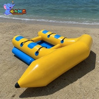 Traîneau aquatique gonflable à double tube Open Deck pour deux personnes, modèle Flying Fish à profil bas, remorquable pour activités en bateau rapide