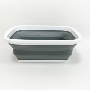 多目的折りたたみ式バスルームシンク省スペースランドリーバスケットシリコン折りたたみ式浴槽 - Product Image 1