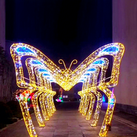 Décorations lumineuses LED en forme de cerf-volant, étanches IP65, DC24V, blanc chaud, pour éclairage extérieur de arbres, zones scéniques, parcs et rues
