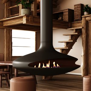 <span class=keywords><strong>Cheminée</strong></span> Bioéthanol Suspendue Murale Moderne pour Hôtels et Villas – Feu Réel à Pellets, Alcool, pour Salon - Product Image 3