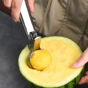 Cuillère à fruits en métal robuste à <span class=keywords><strong>prix</strong></span> avantageux, cuillère à pastèque, cuillère à biscuits, cuillère à <span class=keywords><strong>glace</strong></span> avec déclencheur - Product Image 3