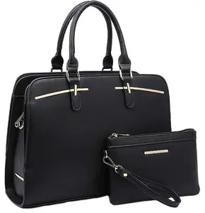 Satchel Purse Set 2pcs Women Handbag Wallet Tote Bag PU Leather Shoulder Bag Best Price Hobo Bag For Ladies