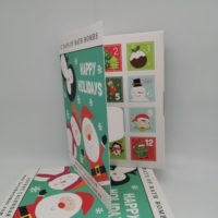Vente en gros emballage de bijoux mystère personnalisé emballage en carton cadeau bombe de bain boîte de calendrier de l'avent chanceux cooky avec portes