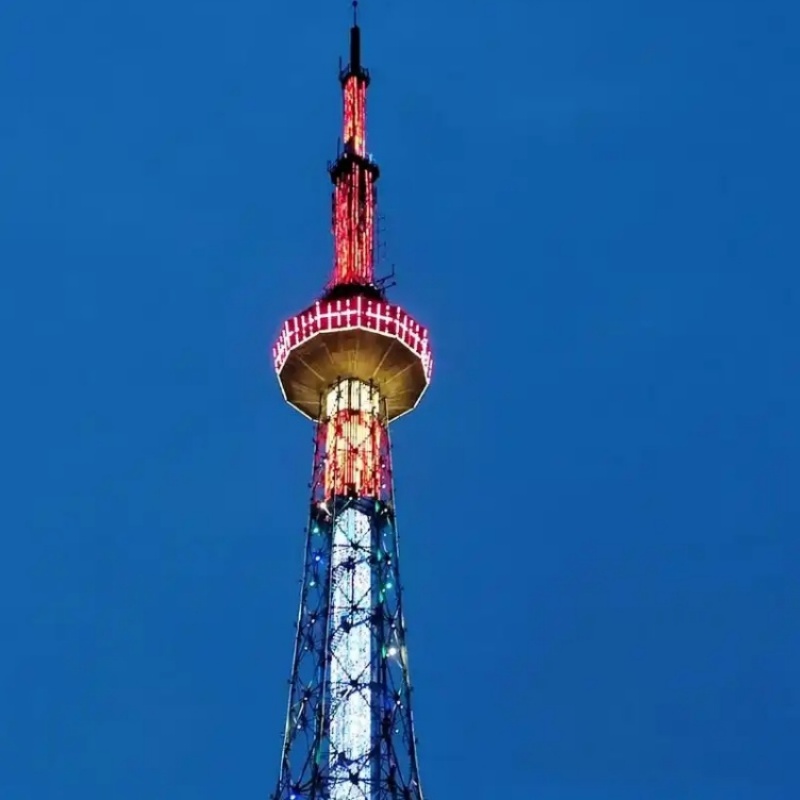 Robust Angular Steel Broadcast Tower for