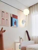 Lampe murale en forme de ballon d'ours de dessin animé créatif nordique en ABS pour chambre d'enfant, dimension 12 cm, pour une ambiance lumineuse mignonne dans la chambre de garçon ou de fille