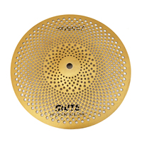 Factory Produces 5PCS Golden Color Low Volume Practice Cymbal Set With Cymbal Bag for Percussion Instruments