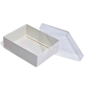 Tùy Chỉnh Trong Suốt Bìa Hộp Quà Tặng Các Tông Màu Trắng Bao Bì <span class=keywords><strong>Carton</strong></span> Giấy Sô Cô La Hộp Với Nắp Rõ Ràng - Product Image 2