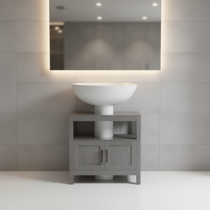 Mueble de Baño Moderno con Lavabo de Cerámica, de 32-34 Pulgadas, Acabado Claro - Product Image 2