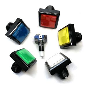 Botón Pulsador Iluminado Cuadrado de 33mm*33mm con Microinterruptor, Botón Pulsador LED de 12V para Máquina de Juegos Arcade - Product Image 1