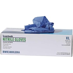Guantes de Nitrilo Desechables Boardwalk Serie 380, Sin Polvo, Extra Grandes, 4 Mil de Grosor, 9.5 Pulgadas, Azules, 100 Unidades por Paquete - Product Image 3