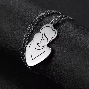 Collar <span class=keywords><strong>de</strong></span> Acero Inoxidable para Mamá y Bebé, Colgante <span class=keywords><strong>de</strong></span> Corazón para Embarazadas, Cadena para el Cuello, Joyería para Mujer, Regalos para el Día <span class=keywords><strong>de</strong></span> <span class=keywords><strong>la</strong></span> <span class=keywords><strong>Madre</strong></span> - Product Image 4