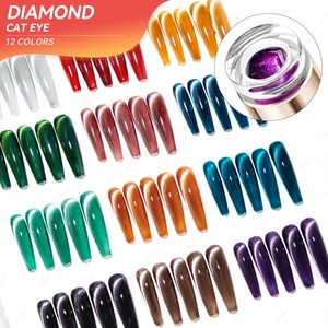 Collection de vernis gel effet œil de chat diamanté JTING, 12 couleurs, aimanté, haute qualité, réfléchissant, en promotion - Product Image 1
