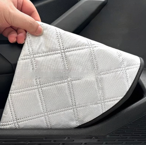 Pare-soleil pour <span class=keywords><strong>volant</strong></span> de voiture en aluminium à motif écossais, style minimaliste, à clipser, protection solaire intérieure, rideau rafraîchissant - Product Image 5