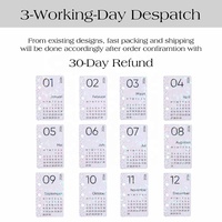Etiqueta de plástico A6 para tablero de instrumentos, la más vendida de Hongbo, en holandés, con 3 agujeros, 12 meses, hojas sueltas para carpetas de presupuesto, regalo