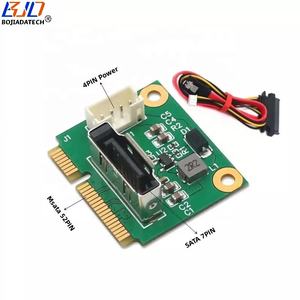 Kartu konverter adaptor konektor SATA ke SATA 3.0 7Pin, kartu konverter adaptor konektor dengan kabel daya SATA 15PIN untuk Drive Hard Disk 2.5" - Product Image 1