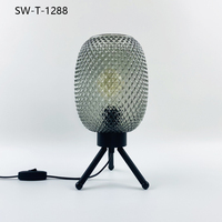 Lampe de bureau décorative pour la maison, lampe de chevet en verre moderne pour le salon et la chambre à coucher, lumière d'ambiance LED