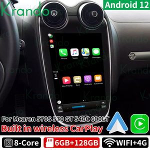 Navegación Android modelo Tesla de 12,1 pulgadas para Mclaren 570S 570 GT <span class=keywords><strong>540C</strong></span> 600LT 2019-2024 Radio de coche GPS inalámbrico CarPlay 4G WiFi - Product Image 4