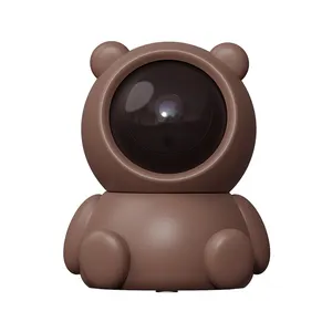 Маленькая мультяшная камера с коричневым медведем, Wi-Fi монитор ночного видения, умная сетевая камера безопасности для дома