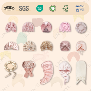 Vente en gros de bonnets en soie de mûrier 100% pure 6A, divers styles, avec logo personnalisé, ensemble de bonnets en soie ajustables <span class=keywords><strong>pour</strong></span> filles <span class=keywords><strong>pour</strong></span> <span class=keywords><strong>dormir</strong></span> - Product Image 3