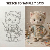 Jouets en peluche chat peintre personnalisés OEM ODM, thème palette de peinture, poupée en peluche, vente en gros, cadeau pour enfants