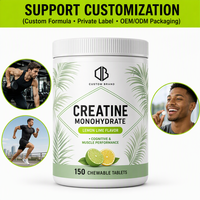 Créatine monohydrate en poudre naturelle certifiée CE, végétalienne USDA, sans OGM, sans sucre, 5 g par jour, formulations personnalisées, marque privée, OEM