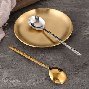 ช้อนสแตนเลส 304 สไตล์เกาหลี ด้ามยาว ลายตอก สำหรับบาร์บีคิว ร้านอาหาร และเสิร์ฟซุปอเนกประสงค์ - Product Image 3