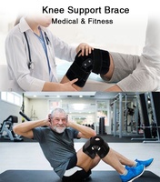 Genouillère articulée réglable en néoprène pour personnes âgées, soutien de la rotule, antidérapante, respirante, pour le sport et le fitness, marque privée