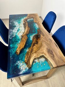 Di lusso fatto a mano Hot-sale mobili moderni su misura in resina epossidica legno <span class=keywords><strong>oceano</strong></span> fiume tavolo - Product Image 3