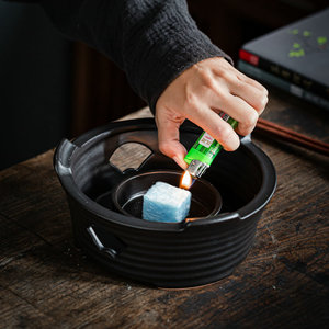 Estufa de camping de hierro fundido, quemador de carbón pequeño, calentador de té portátil para uso en exteriores - Product Image 3