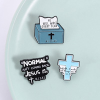 Pins en émail sur le thème chrétien, pins de revers Jésus pour cadeaux