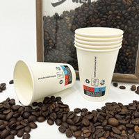 Gobelet en papier à double paroi jetable biodégradable et écologique avec impression de logo personnalisé pour boissons chaudes, café, thé, avec couvercle assorti
