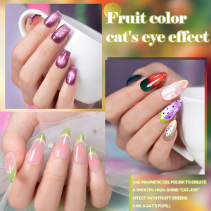 BOZLIN Factory Großhandel Obst Cat Eye Gel Hema Free Obst Cat Eye Magnetic Gel Polish Benutzer definiert Ihr Logo <span class=keywords><strong>Cateye</strong></span> Gel Nagellack - Product Image 5