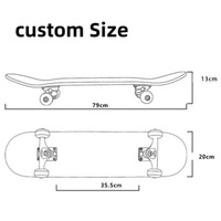 Planche de skateboard JIESEN professionnelle personnalisée en bois d'érable 7 plis avec taille et couleur sur mesure, service OEM, pressage à chaud